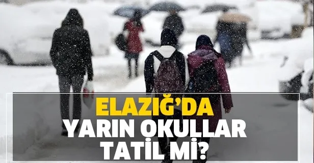 Elazığ’da yarın okullar tatil mi? 3 Ocak Cuma MEB Elazığ için kar tatili açıklaması var mı?