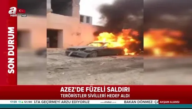 Son dakika... Azez'e füzeli saldırı! Yaralılar var