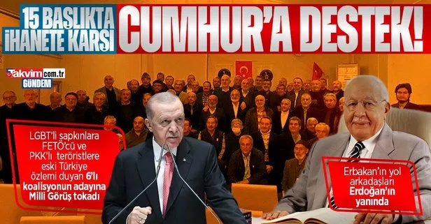 Necmettin Erbakan’ın yol arkadaşları 1973 Selamet Kuşağı Akıncıları’ndan Başkan Erdoğan’a tam destek