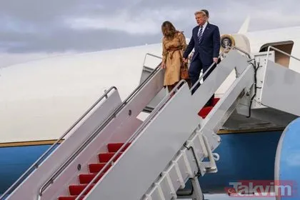 ABD Başkanı Donald Trump ve eşi Melania Trump arasında yaşananlar anbean kamerada! Yaklaştı, sürttü, çekiştirdi...
