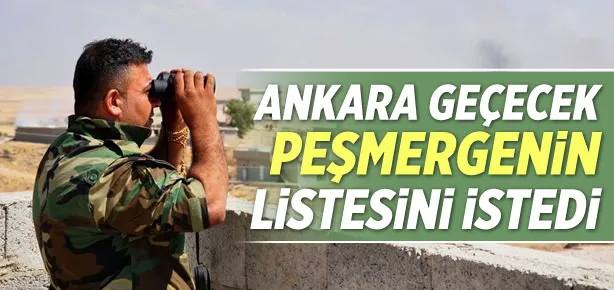 Ankara peşmergenin listesini istedi