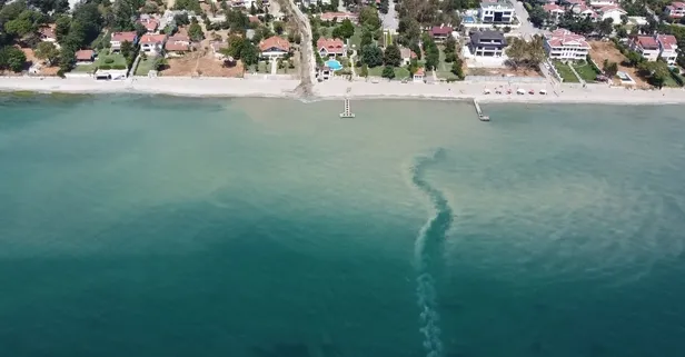 Büyükçekmece’de deniz kahverengiye döndü! Denize girmek için gelen vatandaş şoka uğradı