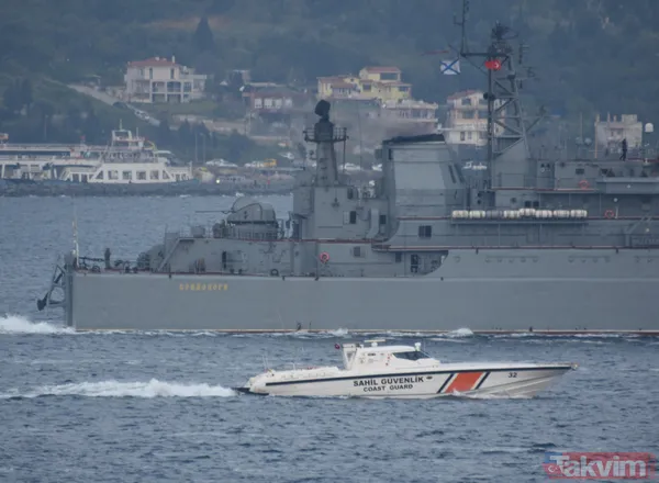 Rus savaş gemileri Karadeniz'e doğru yolda! Çanakkale Boğazı'nı çıktılar - 6