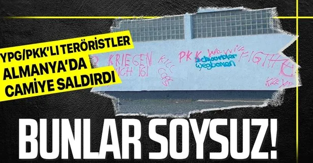 Almanya’da terör örgütü YPG/PKK’lı teröristler tarafından cami duvarına tehdit mesajları yazıldı!