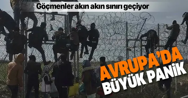 Göçmenler akın akın sınırı geçiyor! Avrupa'da büyük panik