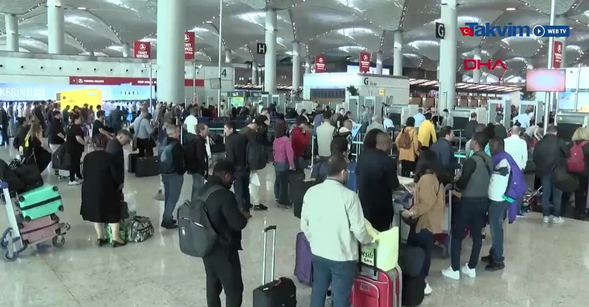 İstanbul Havalimanı'nda ara tatil yoğunluğu