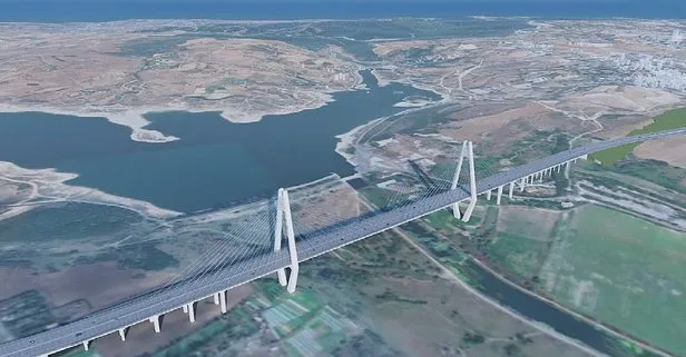 Kanal İstanbul güzergahında yapılacak ilk köprüye ilişkin detaylar belli oldu: Uzunluğu 1618, kule yüksekliği 196 metre