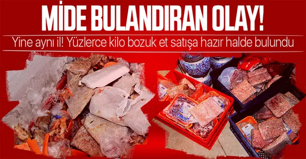 Adana'da mide bulandıran olay! Yüzlerce kilo bozuk eti satışa çıkarmışlar