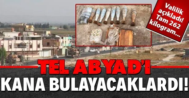 Şanlıurfa Valiliği açıkladı: Suriye’nin Tel Abyad ilçesinde 262 kilo 500 gram patlayıcı ele geçirildi
