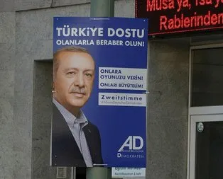 Erdoğan’ın ’oy’ çağrısı Almanya’da seçim afişlerinde