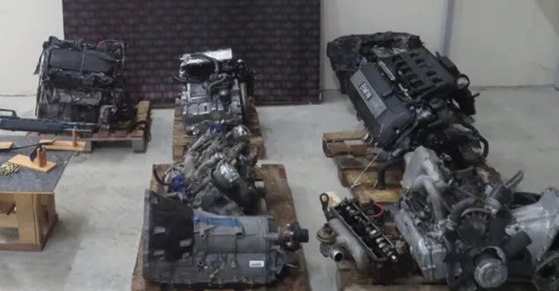 Piyasa değeri 1 milyon lira! Kaçak lüks otomobil parçaları ele geçirildi