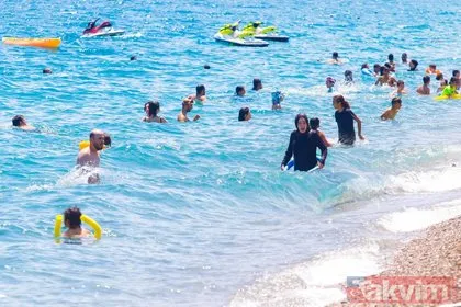 Antalya’da güneşi gören sahile koştu