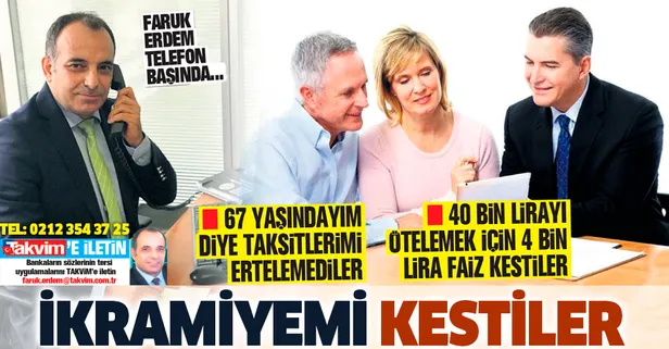 Özel bankalardan pes dedirten uygulama: Yaşlıya taksit erteleme yok!