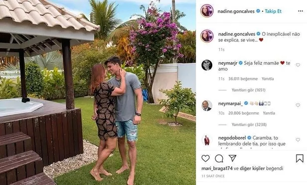 Neymar, 22 yaşındaki genç ile aşk yaşayan annesi Nadine Santos'a destek çıktı-2