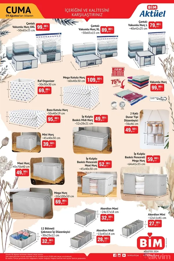 Perde 179 TL, Yastık Alezi 34 TL, Paspas 99 TL... 6'lı 149 TL! BİM aktüel 2-6 Ağustos kataloğu yayımlandı! - 3