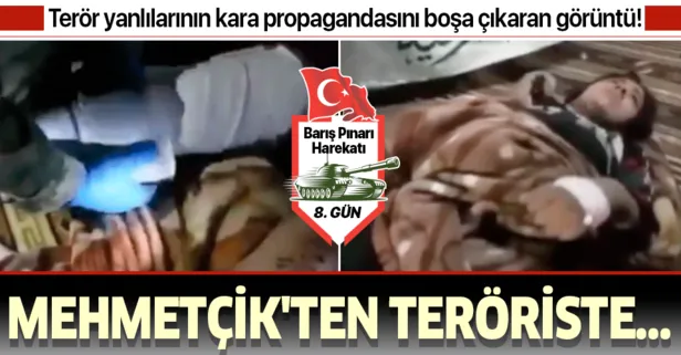 Mehmetçik’ten yaralı teröriste yardım eli