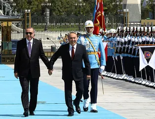Başkan Erdoğan Kazakistan Cumhurbaşkanı Nazarbayev'i resmi törenle karşıladı