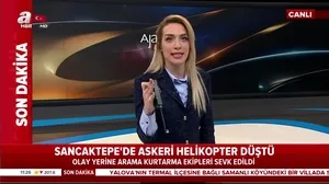 Sancaktepe’de askeri helikopter düştü