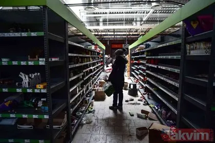410 sivilin katledildiği Bucha’da gıda krizi! Yıkılan marketlerde bozulmamış yiyecek arıyorlar