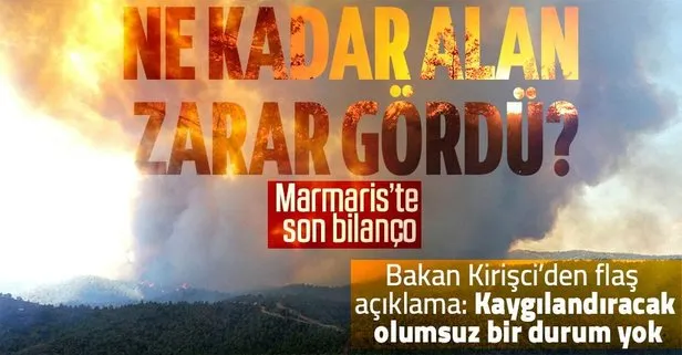 Bakan Kirişci yangındaki son durumu açıkladı