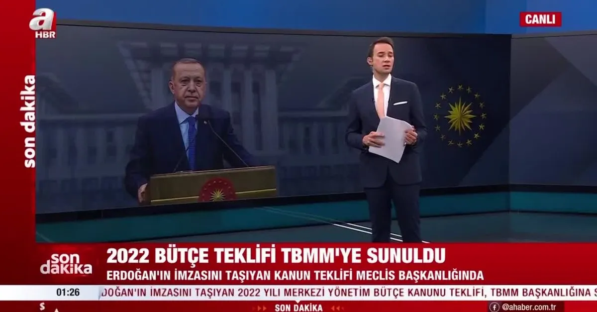 2022 bütçe teklifi TBMM’ye sunuldu