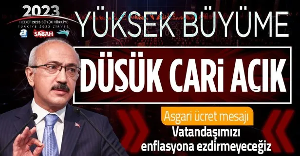 Hazine ve Maliye Bakanı Lütfi Elvan’dan ’Türkiye 2023 Zirvesi ve Para Sohbetleri’ programında asgari ücret mesajı!