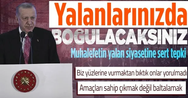 Başkan Erdoğan’dan muhalefete sert tepki!