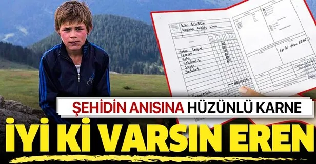 Trabzon Çarşıbaşı Anadolu Lisesi’nden Eren Bülbül anısına hüzünlü karne