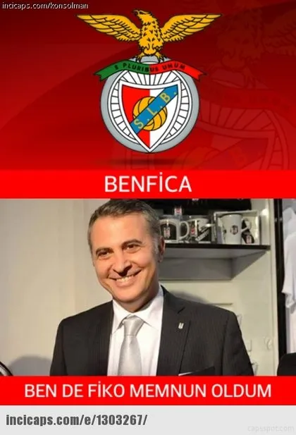Beşiktaş-Benfica maçı capsleri sosyal medyayı salladı