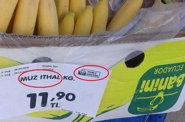 Fırsatçılardan ithal ürüne yerli etiket!