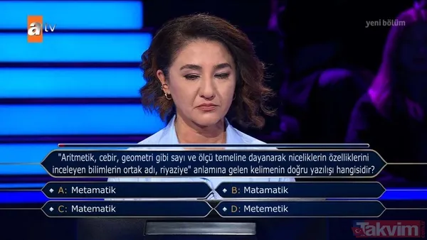 Kenan İmirzalıoğlu'nun sunduğu Kim Milyoner Olmak İster'de kafa karıştıran Demet Akalın sorusu - 27