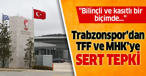 Trabzonspor'dan TFF'ye çok sert tepki