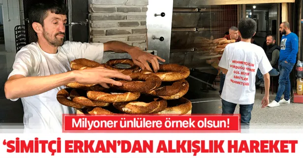 "Simitçi Erkan" iki günlük gelirini Mehmetçik Vakfına bağışladı