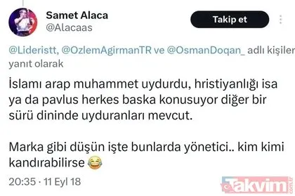 CHP’li başkanın danışmanı Samet Alaca tutuklandı! Peygamberimize küfürler savurdu! Başkan Erdoğan için suikast çağırısı yaptı