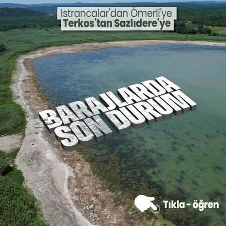 İstanbul’a su sağlayan barajlarda son durum ne? İşte Istrancalar’dan Ömerli’ye Terkos’tan Sazlıdere’ye doluluk oranları