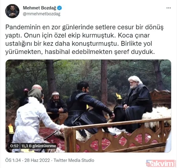 Yeşilçam'ın efsanesi Cüneyt Arkın için çok özel paylaşım! Kuruluş Osman'daki set arkası görüntüleri duygulandırdı... - 4