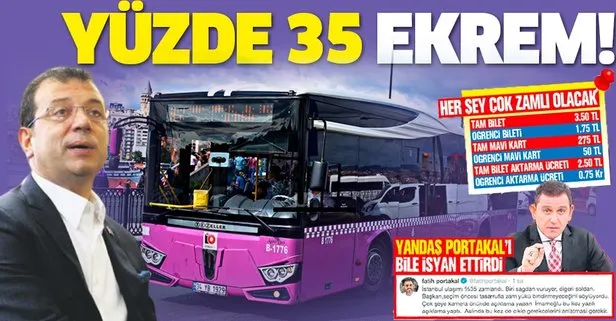 Chp Li Ibb Baskani Ekrem Imamoglu Iett Metro Ve Metrobus Ucretlerini Tam Yuzde 35 Artirdi Takvim