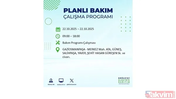 İstanbul elektrik kesintisi: 23 ilçe için saat verildi! BEDAŞ duyurdu - 33