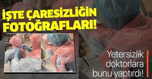 İngiltere'de Kovid-19 çaresizliği doktorlara bunu da yaptırdı: Çöp torbası giyerek korunmaya çalıştılar!
