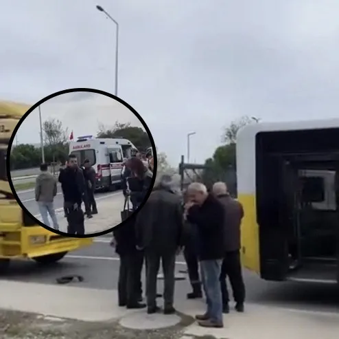 İETT otobüsüne kamyon çarptı