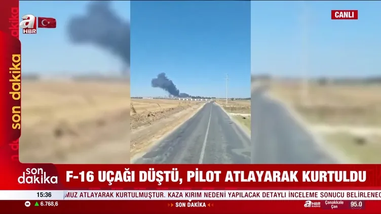 Yalova’da F-16 uçağı düştü! İlk görüntüler!
