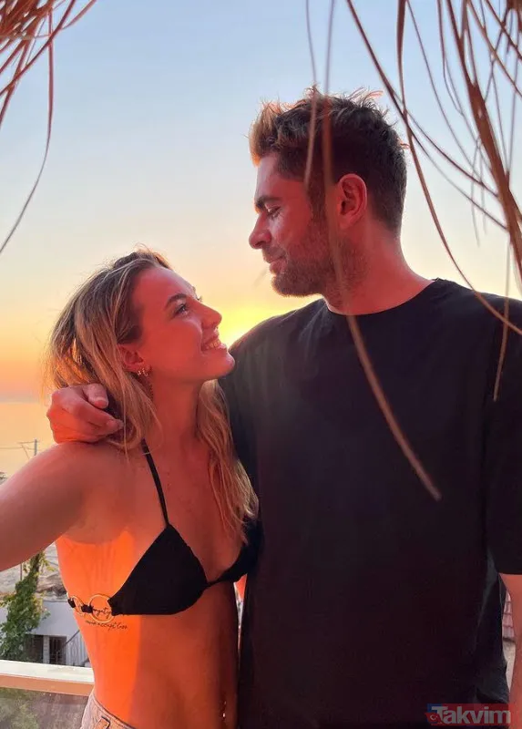 Survivor Sude Burcu durdurulamıyor siyah bikinisiyle sevgilisi Mert Öcal'la göz göze diz dize aşk pozu 'Mert Öcal çok şanslı' - 11