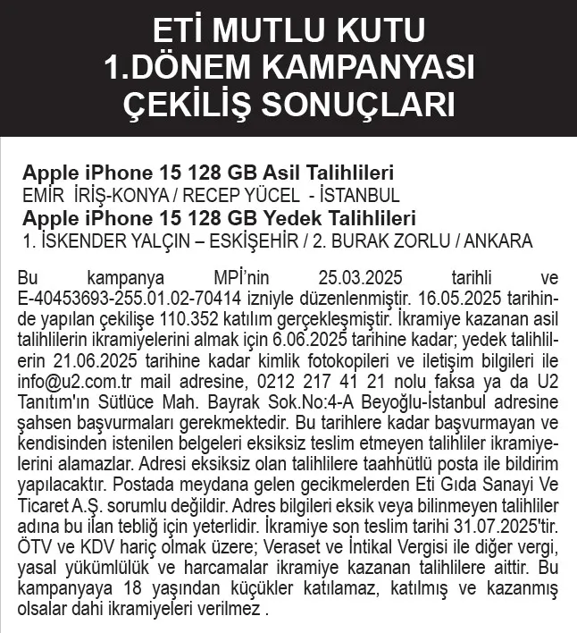 iphone-15-odullu-eti-mutlu-kutu-1-donem-kampanyasi-cekilis-sonuclari-aciklandi-iste-asil-yedek-talihliler-1747854781706.jpeg ETİ Mutlu Kutu 1. Dönem Kampanyası çekiliş sonuçları açıklandı! (Takvim Gazetesi)