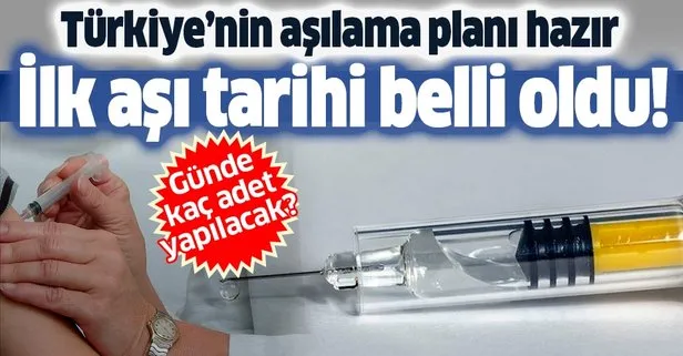 SON DAKİKA: Türkiye’nin aşılama planı hazır: Koronavirüse karşı ilk aşı için tarih belli oldu!