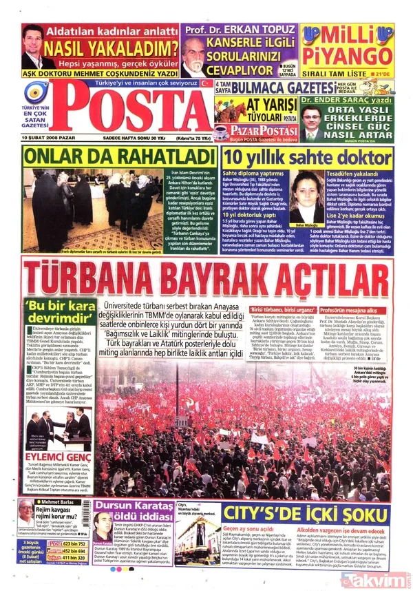 Bu günlere kolay gelinmedi! İşte 2008'de başörtüsüne karşı atılan utanç manşetleri - 11