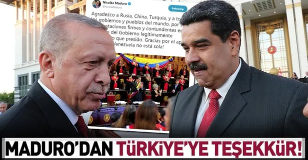 Maduro’dan Türkiye, Rusya ve Çin’e teşekkür
