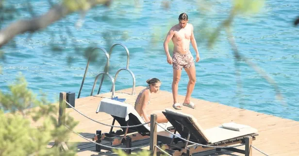 Danimarkalı model Philine Roepstorff, ünlü futbolcu Jacob Bruun Larsen ile Bodrum'da