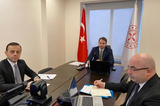 Son dakika: Hazine ve Maliye Bakanı Berat Albayrak Twitter'dan paylaştı: Kovid-19 gündemiyle toplandı