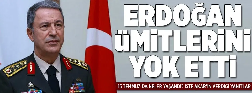 Erdoğan ümitlerini yok etti