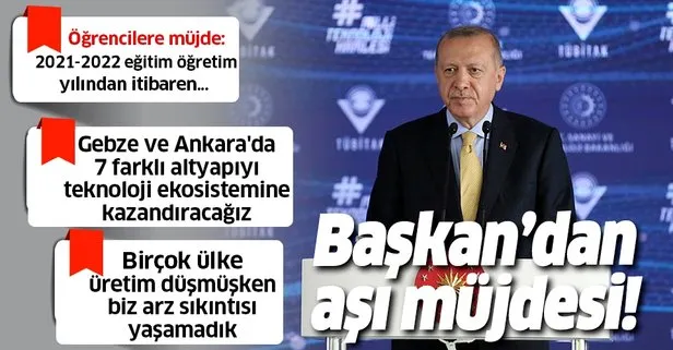 Başkan Erdoğan’dan koronavirüse karşı yerli aşı müjdesi